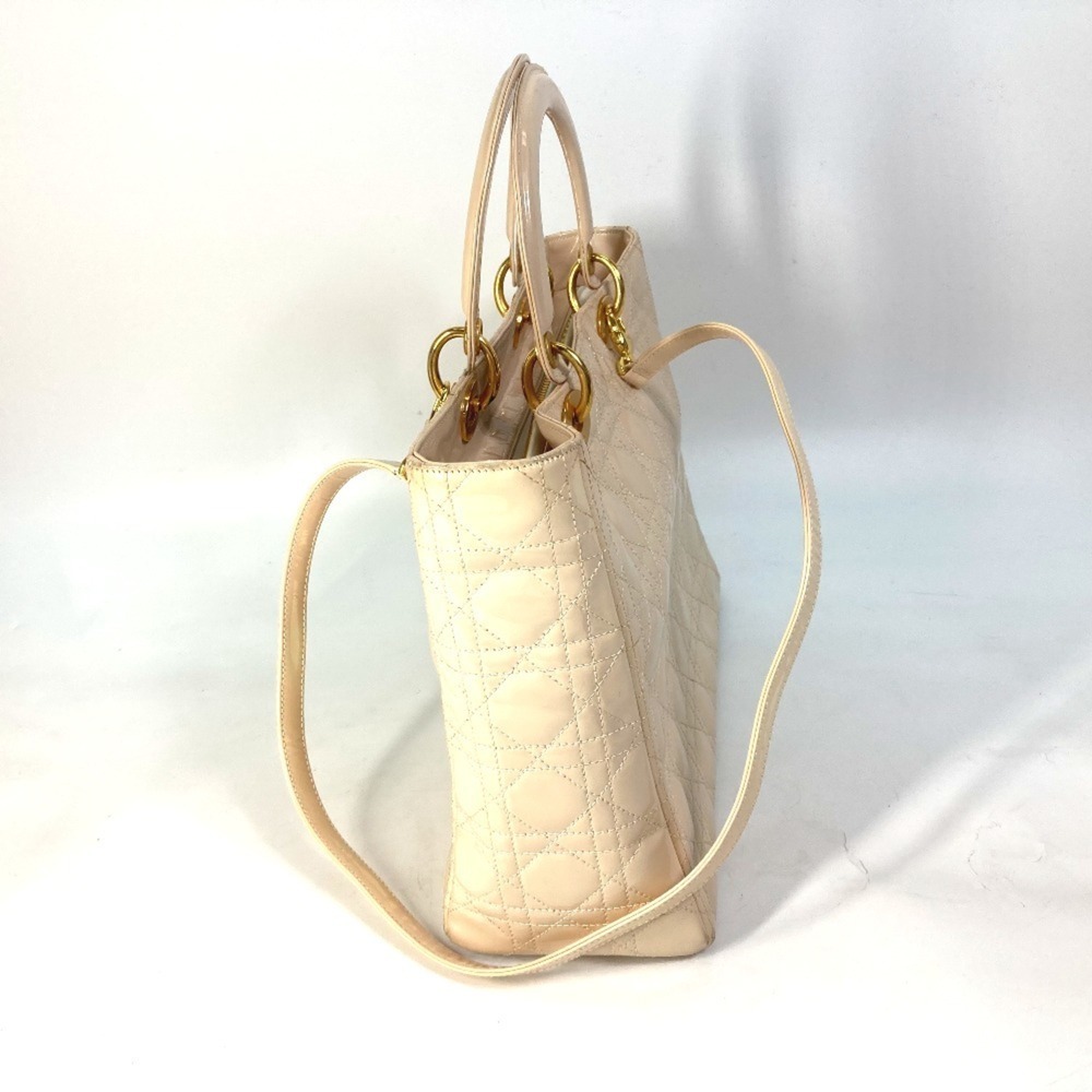 CHRISTIAN DIOR Cream Leather Shoulder Bag - Picture 4 of 13